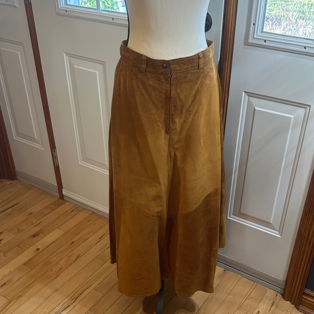Vintage Laurence Roy Brown Suede Skirt